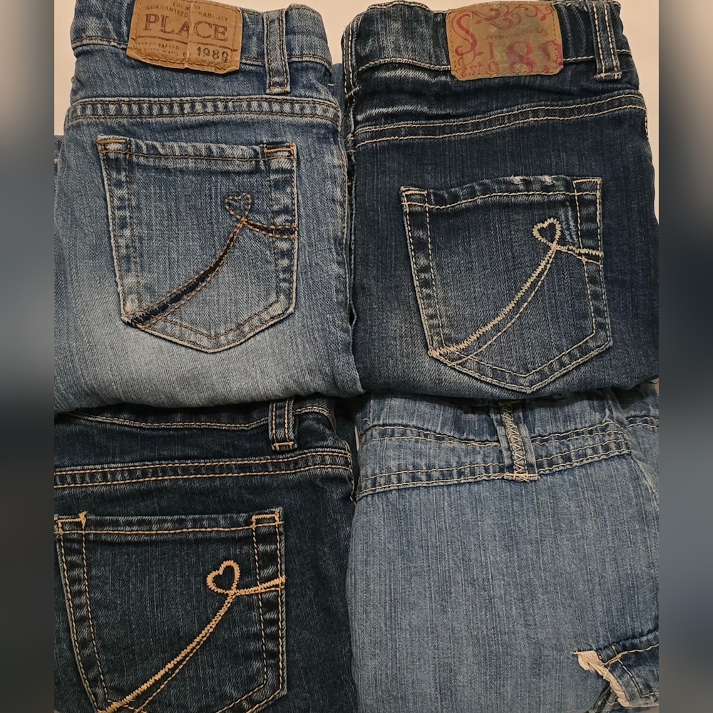 🧡 The Children's Place Lot 4 Items Jeans Skort Shorts Girls 8 - Picture 1 of 11